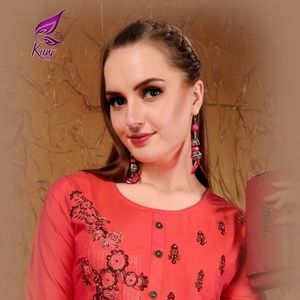 KUNJ MUSKAN VOL 3 RAYON SPECIAL BIG SIZE KURTI COL